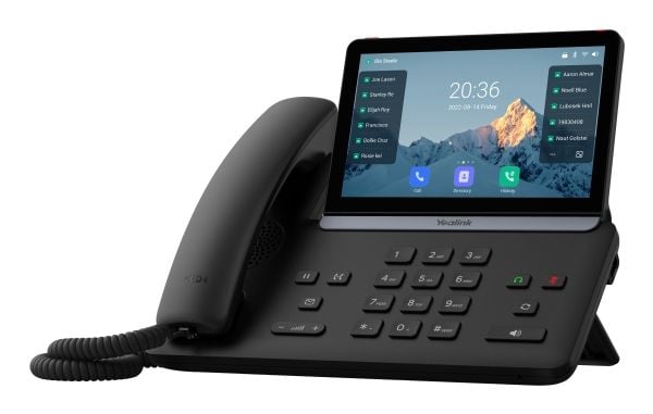 Yealink SIP-T88W - VoIP-telefon med anrops-ID/samtale venter - IEEE 802.11a/b/g/n/ac/ax (Wi-Fi) / Bluetooth 5.0 - 10-veis anropskapasitet - SIP, SI...