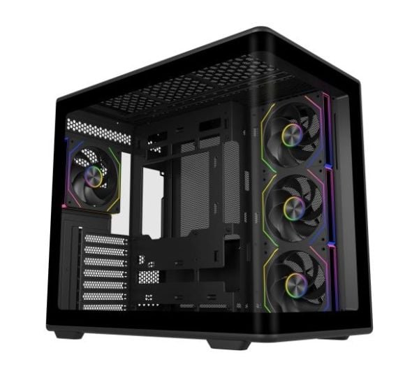 Cooler Master Elite 600, Tower, PC, Svart, Gjennomsiktig, ATX, Micro ATX, MultiMediaCard (MMC), Mini-ITX, SPCC, Stål, Herdet glass, 16 cm