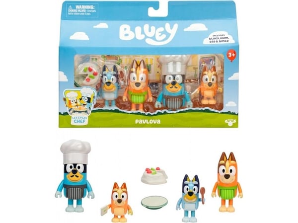 BLUEY figur 4-pak Dessert Time