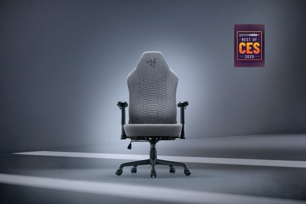 Razer Iskur V2 X - Spillestol - ergonomisk - armlener - T-formet - tipping - roterende - lysegrå