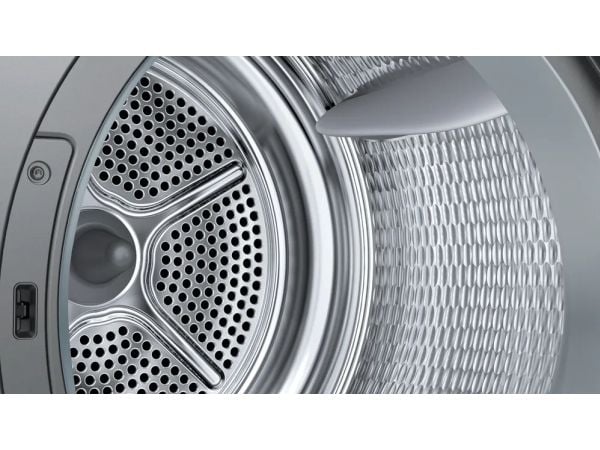 Bosch Serie 6 WQG243DR10, Frittstående, Frontmatet, Varme pumpe, Grå, Rotasjon, Riktig/Høyre