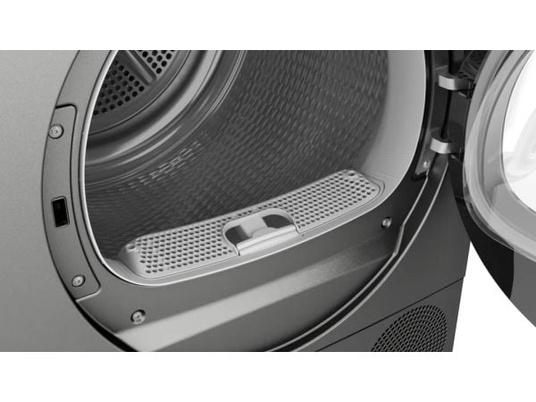 Bosch Serie 6 WQG243DR10, Frittstående, Frontmatet, Varme pumpe, Grå, Rotasjon, Riktig/Høyre