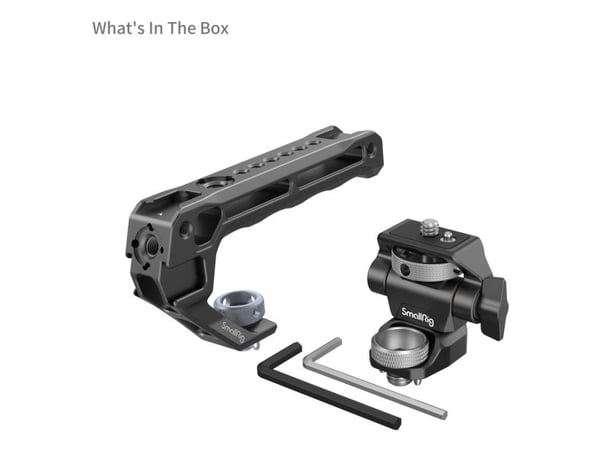 SmallRig 5323, Toppgrep, Sort, Aluminium, Silikon, Rustfritt stål, 1/4, 3/8", 76,2 mm, 52,6 mm