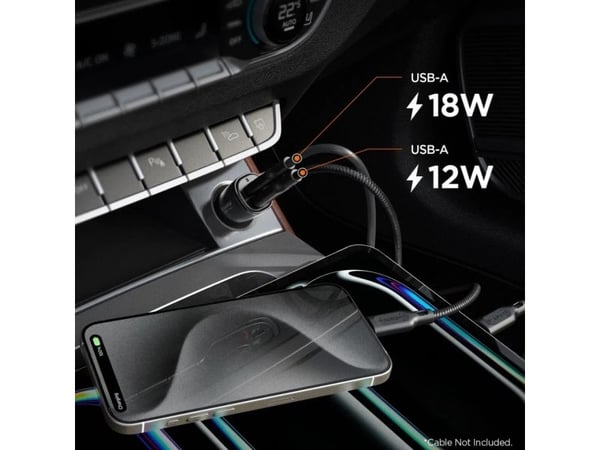 Spigen EV302, Automatisk, Cigarr tändare, Svart