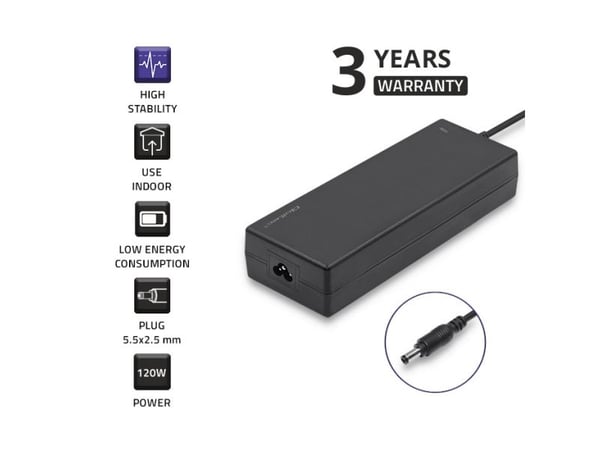 Qoltec Monolith - Strømadapter - AC 220-240 V - 120 watt