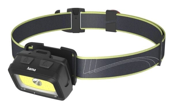 Hama HL350, Hodebåndslommelykt, Svart, Blå, Gult, Plast, Knapper, IP44, LED