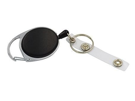 Wedo 262 415, Nøkkelring, Sort, Kromfarget, Hvit, Metall, Nylon, Unisex, Voksen, 125 mm