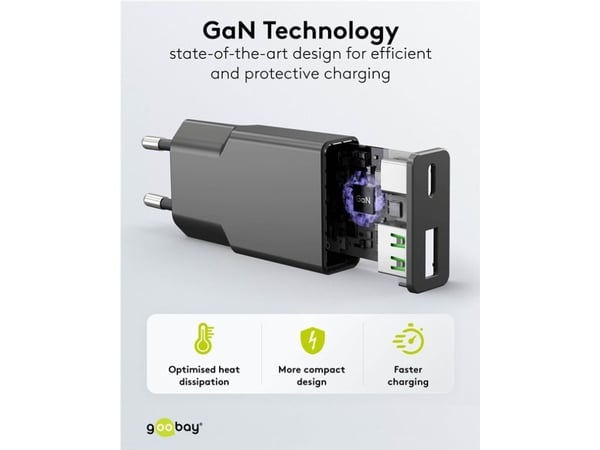 Goobay Dual, Sisätila, AC, 12 V, musta
