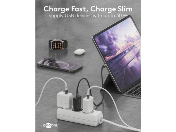 Goobay Slim, Sisätila, AC, 20 V, musta