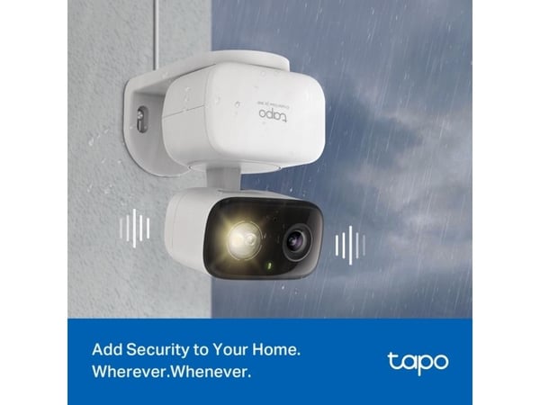 TP-Link Tapo C216, IP-sikkerhetskamera, Innendørs, Ledning & Trådløs, Amazon Alexa & Google Assistant, Tak/vegg/skrivebord, Hvit