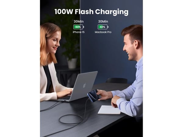 Ugreen 45063, 1 m, USB C, USB C, USB 2.0, 0,48 Gbit/s, Sort