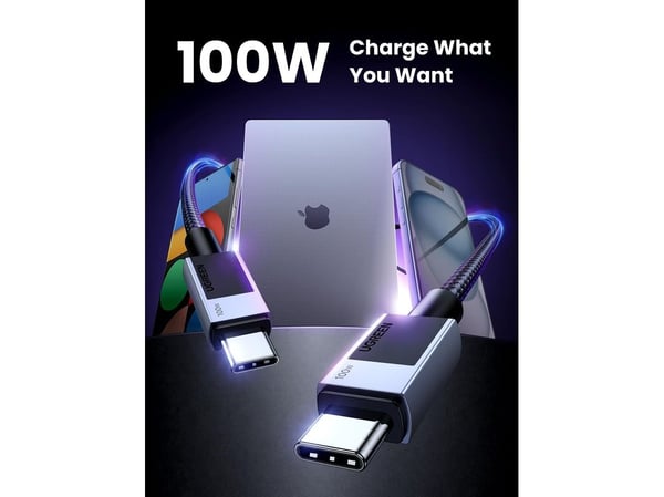 Ugreen 45063, 1 m, USB C, USB C, USB 2.0, 0,48 Gbit/s, Sort