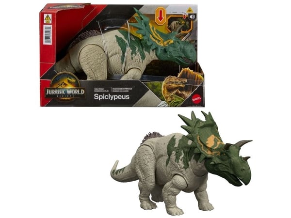 Jurassic World WILD ROAR Spiclypeus, 4 År, Grön, Grå, Plast