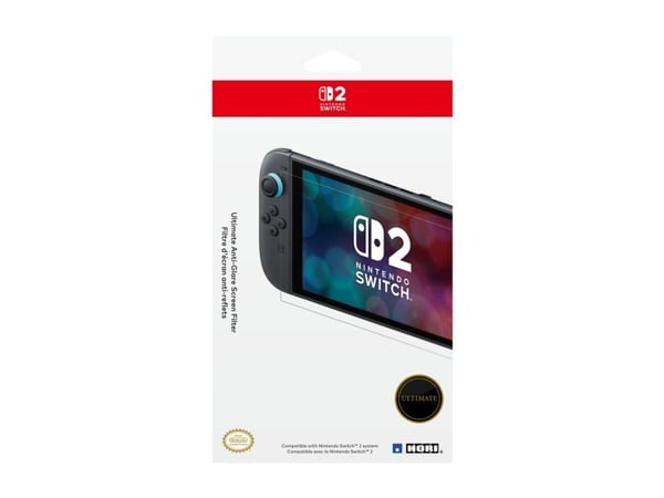 Hori NSX-058E, Näytönsuoja, Nintendo Switch 2, Läpinäkyvä, Öljynkestävä, Häikäisyä estävä näytönsuoja, Nintendo