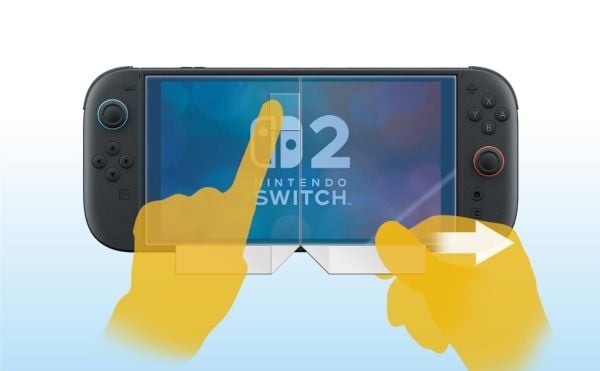 Hori NSX-058E, Skjermbeskytter, Nintendo Switch 2, Gjennomsiktig, Oljebestandig, Anti-gjenskinn skjermbeskytter, Nintendo