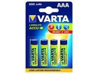 Varta Rechargeable Accu - Batteri 4 x AAA - NiMH - (oppladbart) - 800 mAh