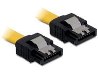 Delock Cable SATA - SATA-kabel - Serial ATA 150/300 - SATA (hunn) til SATA (hunn) - 30 cm - låst, rett kontakt - gul