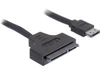 Delock - Power Over eSATA-kabel - 11 pin USB/eSATA (5/12 V) (hann) til SATA-kombo (hunn) - 50 cm