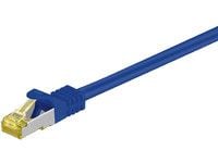 MicroConnect - Nettverkskabel - RJ-45 (hann) til RJ-45 (hann) - SFTP, PiMF - CAT 7 - med støvel, uten hindringer - blå