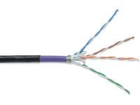 DIGITUS - Samlet kabel - SFTP, PiMF - CAT 7 - utendørs, solid - svart, RAL 9005