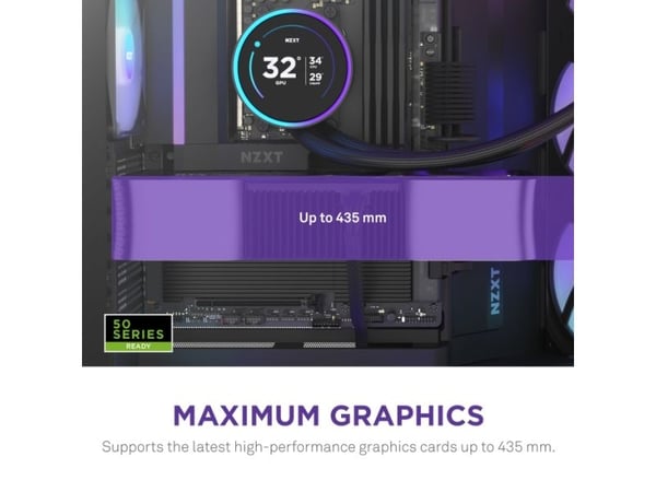 NZXT H9 Flow RGB, Midi Tower, PC, musta, ATX, EATX, mikro ATX, Mini-ITX, Verkko, SGCC, Karkaistu lasi, 16,5 cm