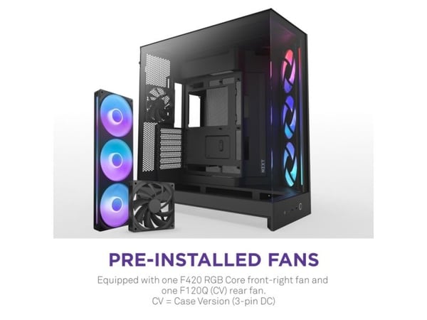 NZXT - - sidepanel med vindu - ingen strømforsyning - USB/lyd