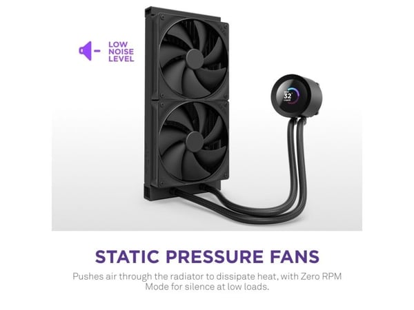 NZXT Kraken Plus 280, Alt-i-ett væskekjøler, 14 cm, Sort