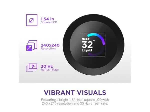 NZXT Kraken Plus 360 RGB, Alt-i-ett væskekjøler, 500 RPM, 2400 RPM, Sort