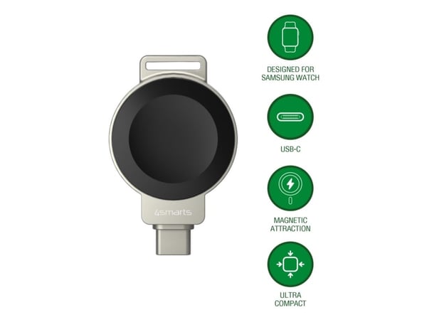 4smarts 541478, Innendørs, Utendørs, USB, Trådløs lading, Sort, Sølv