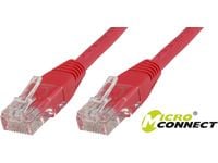 MicroConnect - Nettverkskabel - RJ-45 (hann) til RJ-45 (hann) - 15 m - UTP - CAT 6 - rød
