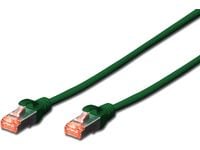DIGITUS - Koblingskabel - RJ-45 (hann) til RJ-45 (hann) - 50 cm - SFTP - CAT 6 - med støvel, halogenfri, uten hindringer - grønn, RAL 6016