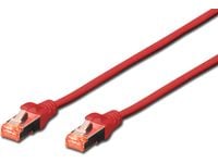 DIGITUS - Patchkabel - RJ-45 (han) til RJ-45 (han) - 5 m - SFTP - CAT 6 - booted, halogenfri, knastfri - rød