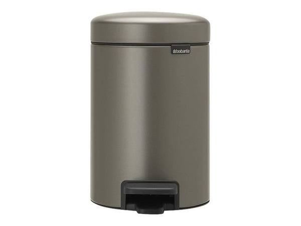 Brabantia newIcon - Søppelbøtte - flipp-lokk - 3 L - fotpedal - platina