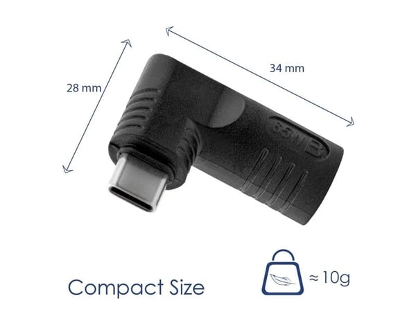 Akyga AK-ND-D02, 7.4 x 5.0 mm + Pin, USB-C, Sort
