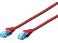DIGITUS Ecoline - Liitäntäkaapeli - RJ-45 (han) til RJ-45 (han) - 1 m - UTP - CAT 5e - booted - rød