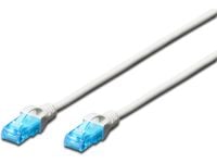 DIGITUS - Koblingskabel - RJ-45 (hann) til RJ-45 (hann) - UTP - CAT 5e - med støvel, uten hindringer - hvit