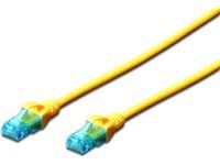 DIGITUS Ecoline - Koblingskabel - RJ-45 (hann) til RJ-45 (hann) - UTP - CAT 5e - med støvel - gul