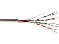 DIGITUS - Samlet kabel - foliebelagt uskjermet tvinnet kabelpar (F/UTP) - CAT 5e - solid - grå