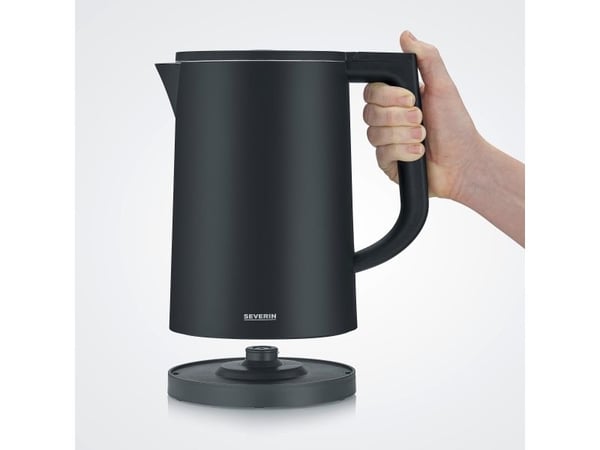 Severin WK 3483, 1,7 L, 2200 W, Svart, Plast, Rustfritt stål, Justerbar termostat, Vannmåler