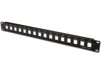 Digitus DN-91400, Telinekiinnitys, 1U, musta, SPCC, 43 mm, 48,5 cm