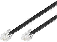 MicroConnect Modular Straight - Telefonkabel - RJ-12 (hann) til RJ-12 (hann) - 2 m - svart