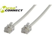 MicroConnect Modular Straight - Telefonkabel - RJ-11 (6 pin) (hann) til RJ-11 (6 pin) (hann) - 10 m
