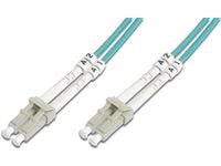 DIGITUS - Koblingskabel - LC multimodus (hann) til LC multimodus (hann) - 7 m - fiberoptisk - 50 / 125 mikroner - OM3 - halogenfri - akvamarin