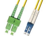 MicroConnect - Nettverkskabel - SC/APC-enkeltmodus (hann) til LC/UPC-enkeltmodus (hann) - 1 m - fiberoptisk - 9 / 125 micron - OS1 - gul