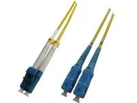 MicroConnect - Nettverkskabel - LC/UPC-enkeltmodus (hann) til SC/UPC-enkeltmodus (hann) - 4 m - fiberoptisk - 9 / 125 micron - OS2 - halogenfri - gul