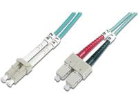 DIGITUS - Koblingskabel - LC multimodus (hann) til SC flermodus (hann) - 10 m - fiberoptisk - 50 / 125 mikroner - OM3 - med støvel, halogenfri - ak...