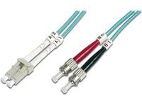 DIGITUS - Koblingskabel - LC multimodus (hann) til ST flermodus (hann) - 5 m - 5 m - fiberoptisk - 50 / 125 mikroner - OM3 - med støvel, halogenfri...