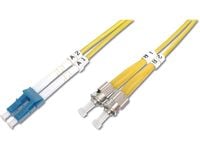DIGITUS - Nettverkskabel - LC-enkeltmodus (hann) til ST-enkeltmodus (hann) - fiberoptisk - 3 mm - 9 / 125 micron - OS1 - halogenfri - gul
