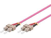 MicroConnect - Nettverkskabel - SC/UPC-multimodus (hann) til SC/UPC-multimodus (hann) - 1 m - 1 m - fiberoptisk - 50 / 125 mikroner - OM4 - halogen...