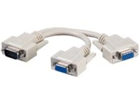 MicroConnect - VGA-jakaja - HD-15 (VGA) (han) til HD-15 (VGA) (hun) - 30 cm